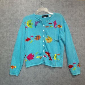 Vintage fish cardigan